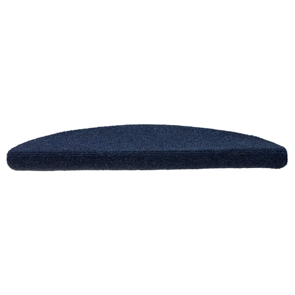 Thumbnail - vidaXL Stufenmatten Selbstklebend 10 Stk. 56x17x3 cm Marineblau Halbrund