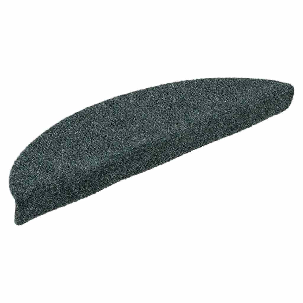 vidaXL Nášľapy na schody 10 ks zelené 56x17x3 cm vpichovaná textília