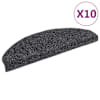 vidaXL isekleepuvad trepimatid, 10 tk, 65 x 21 x 4 cm, tumehall, poolringikujulised, suured