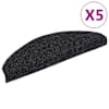 vidaXL trepimatid, isekleepuvad, 5 tk, 65 x 21 x 4 cm, mustad, poolringikujulised, suured
