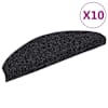 vidaXL trepimatid, isekleepuvad, 10 tk, 65 x 21 x 4 cm, mustad, poolringikujulised, suured