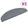 vidaXL isekleepuvad trepimatid, 5 tk, 65 x 21 x 4 cm, helehall, poolringikujulised, suured