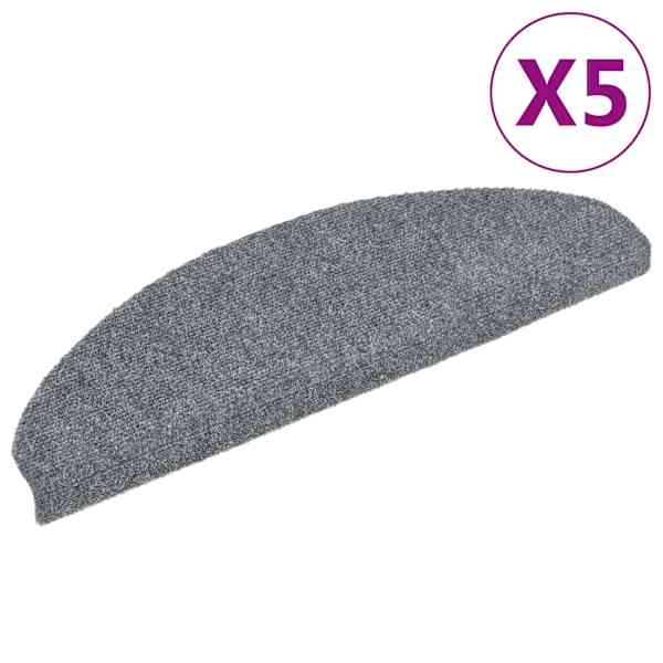 vidaXL isekleepuvad trepimatid, 5 tk, 65 x 21 x 4 cm, helehall, poolringikujulised, suured