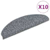 vidaXL trepimatid, isekleepuvad, 10 tk, 65 x 21 x 4 cm, helehall, poolringikujulised, suured