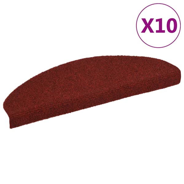 vidaXL trepimatid, isekleepuvad, 10 tk, 65 x 21 x 4 cm, bordoopunased, poolringikujulised, suured