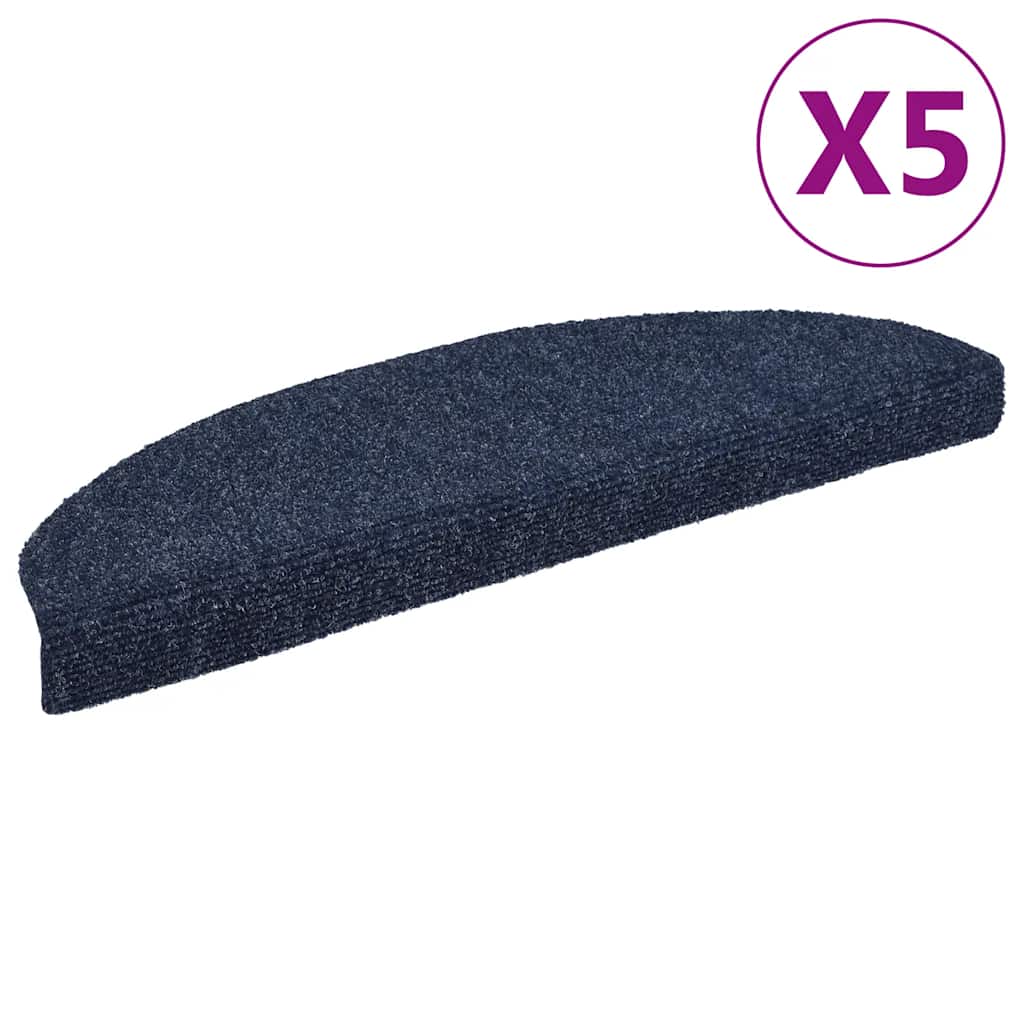 vidaXL Samolepící nášlapy na schody 5 ks modré 65x21x4 cm vpichované