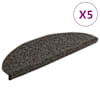 vidaXL trepimatid, isekleepuvad, 5 tk, 65 x 21 x 4 cm, antratsiithall, poolringikujulised, suured