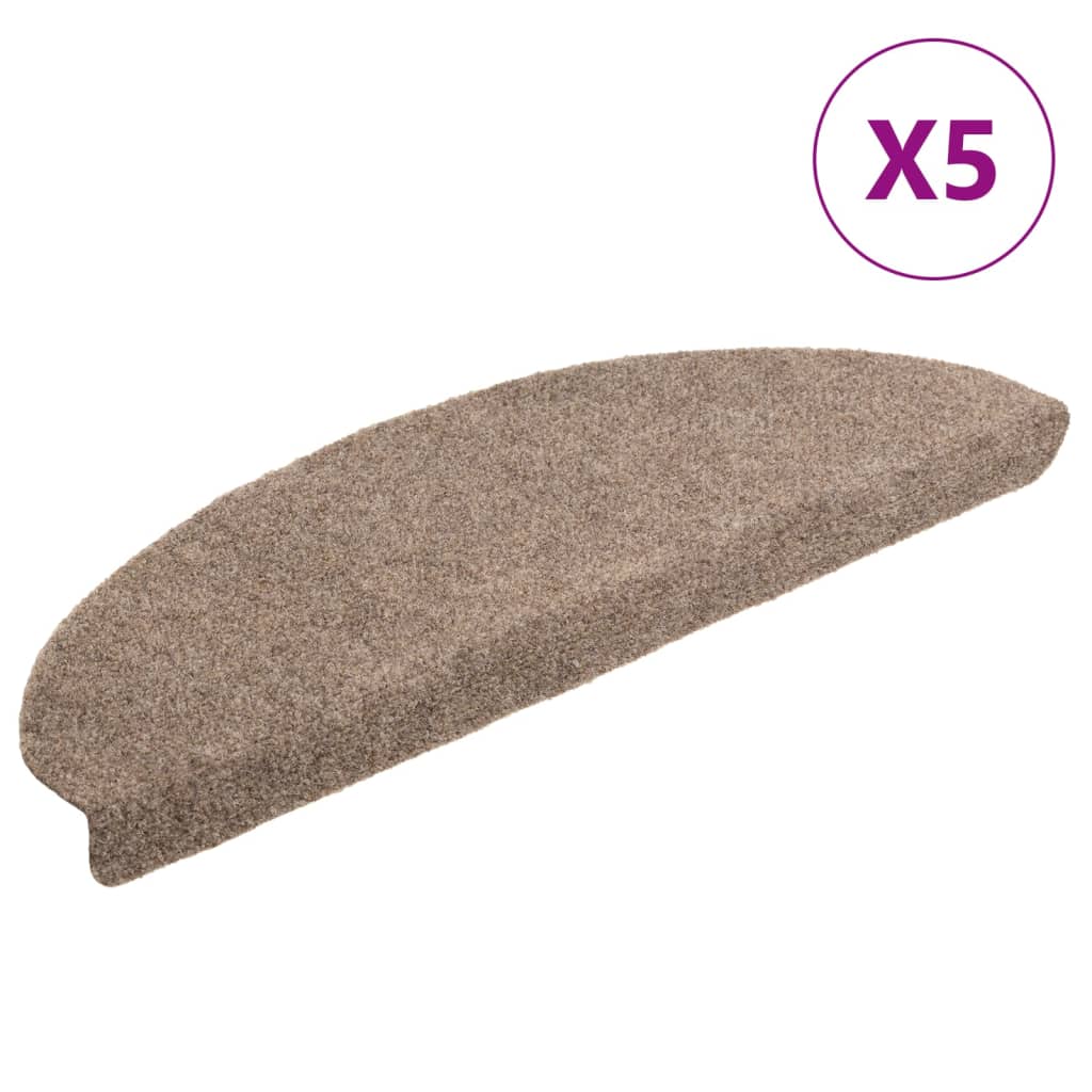 vidaXL Samolepící nášlapy na schody 5 ks krémové 65x21x4 cm vpichované