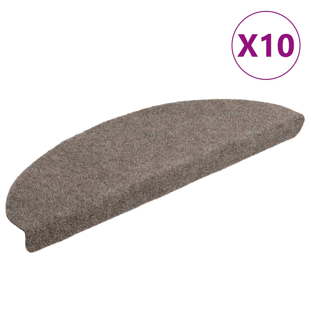 vidaXL Samolepící nášlapy na schody 10 ks krémové 65x21x4cm vpichované