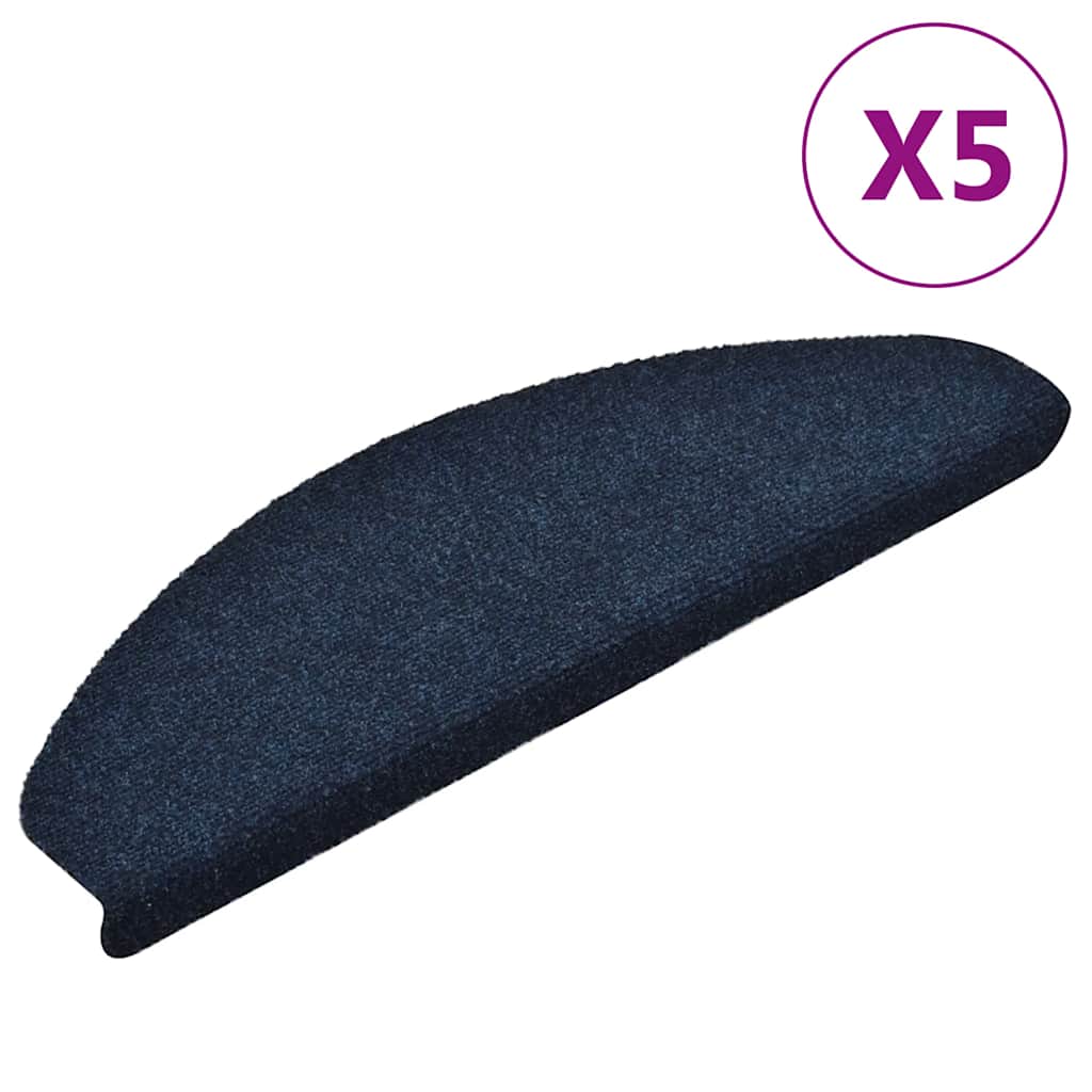 vidaXL Samolepící nášlapy na schody 5 ks námořnická modrá 65x21x4 cm
