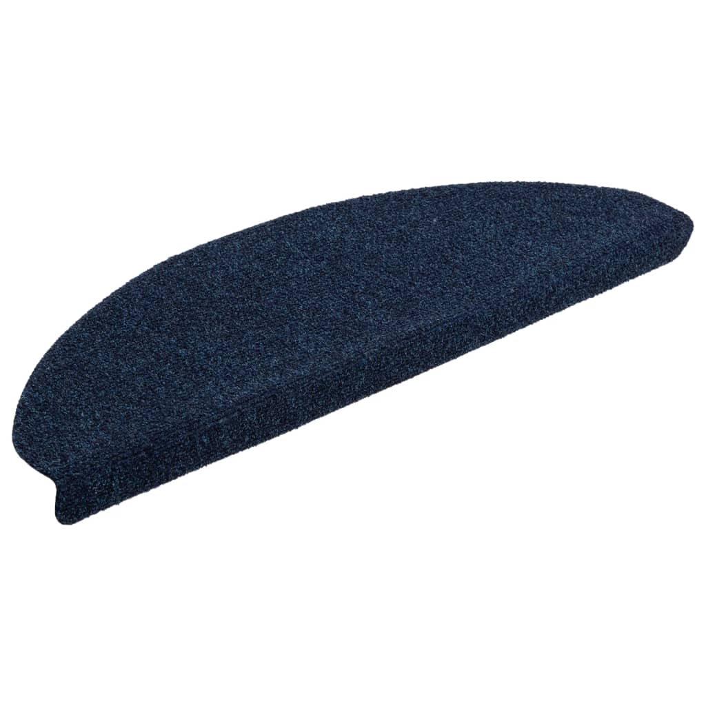 vidaXL Tapis autoadhésifs de marches 5 pcs Bleu 65x21x4 cm Aiguilleté