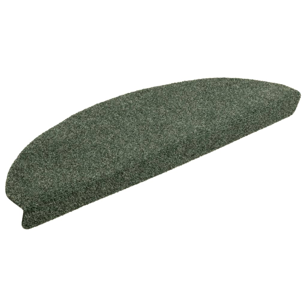 vidaXL Tapis autoadhésifs de marches 5 pcs Vert 65x21x4 cm Aiguilleté