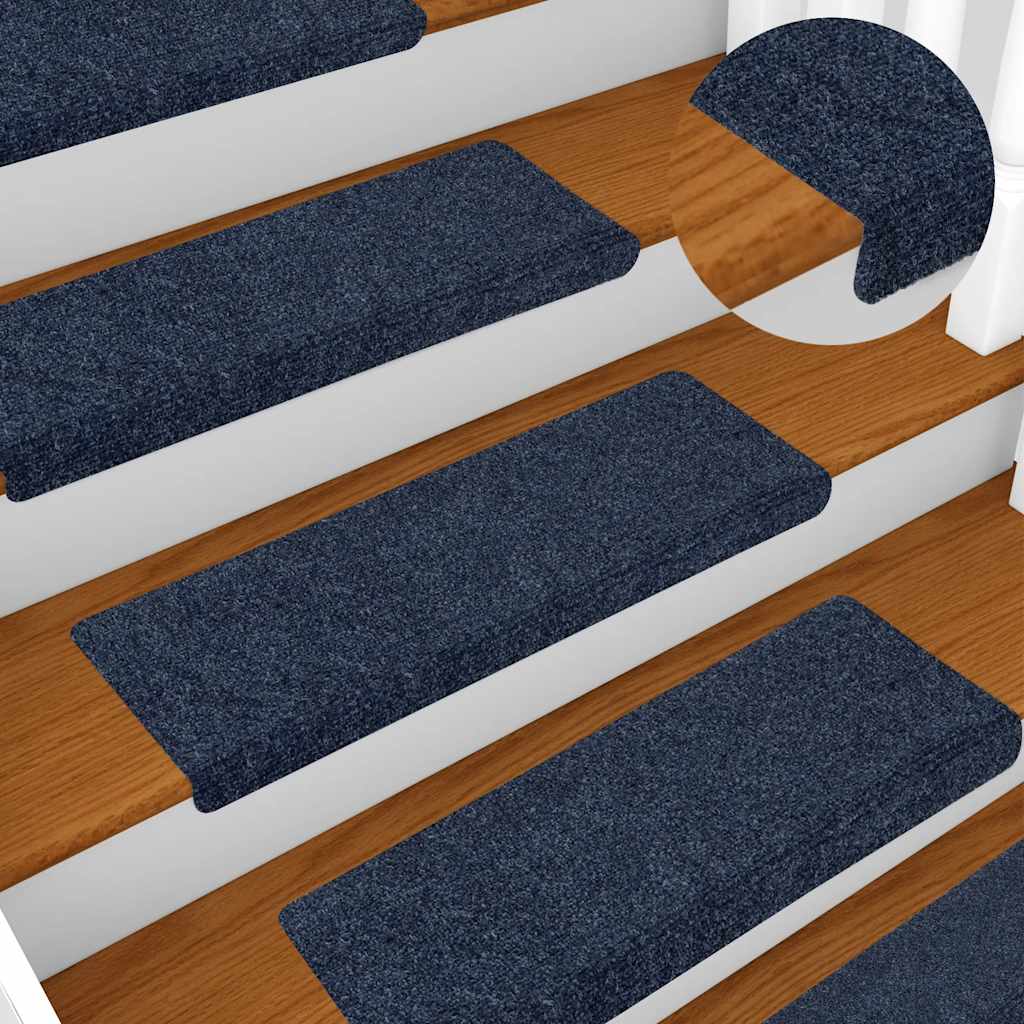 Tapis D'escalier 5 Pcs Tissu Aiguilleté 65x25 Cm Anthracite VidaXL 17 width=274