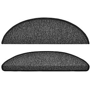 Schodové rohože 10 ks 56 x 17 x 3 cm antracitové půlkulaté - obrázek 4