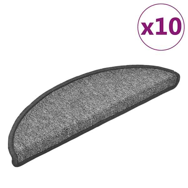vidaXL trepimatid 10 tk 56 x 17 x 3 cm tumehall poolringikujuline