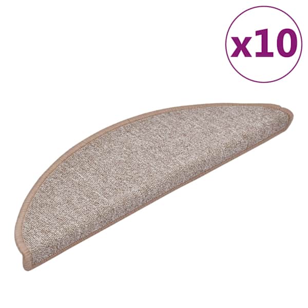 vidaXL trepimatid 10 tk 56 x 17 x 3 cm helepruunid poolringikujulised