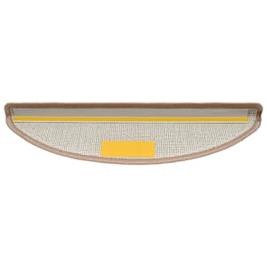 Schodové rohože 10 ks 56 x 17 x 3 cm světle hnědé půlkulaté - obrázek 5
