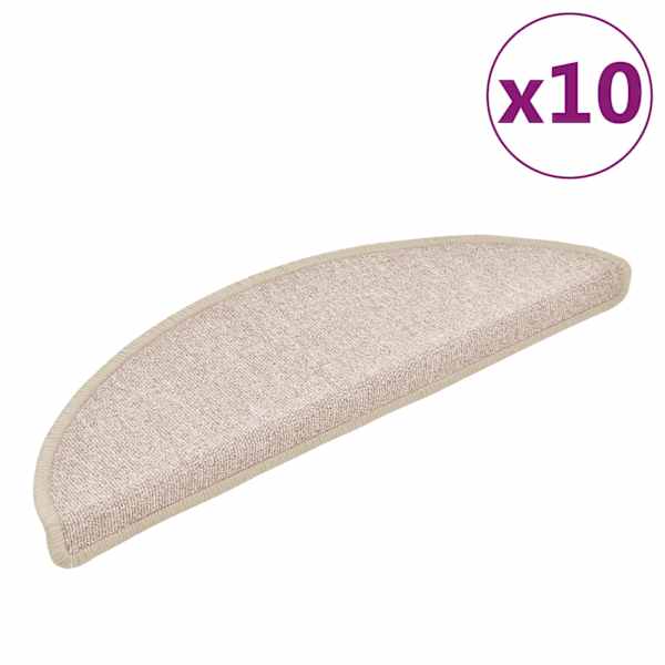 vidaXL trepimatid 10 tk 56 x 17 x 3 cm hallikaspruunid poolringikujulised