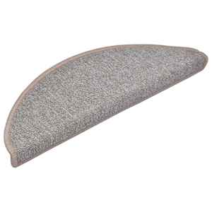 vidaXL Stair Mats 10 pcs 65x24x4 cm Light Brown Half Round Large