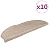 vidaXL trepimatid 10 tk 65 x 24 x 4 cm hallikaspruunid poolringikujulised suured