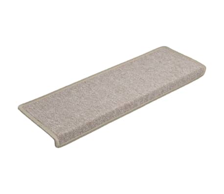 vidaXL Tapetes de escadas 5 pcs 65x21x4 cm cinza-acastanhado