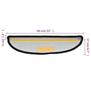 Schodové rohože 10 ks 56 x 17 x 3 cm černé, půlkulaté - obrázek 8