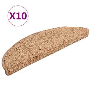 Schodové rohože 10 ks 56 x 17 x 3 cm béžové, půlkulaté - obrázek 2
