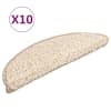 vidaXL trepimatid 10 tk 56 x 17 x 3 cm kreemikad poolringikujulised