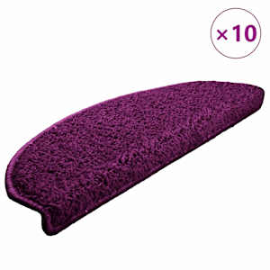 Schodové rohože 10 ks 65 x 21 x 4 cm fialové půlkulaté velké - obrázek 1