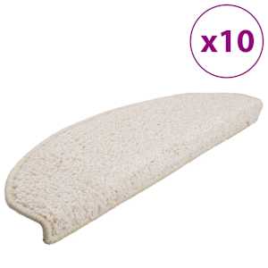 Schodové rohože 10 ks 65 x 21 x 4 cm bílé, půlkulaté, velké - obrázek 2