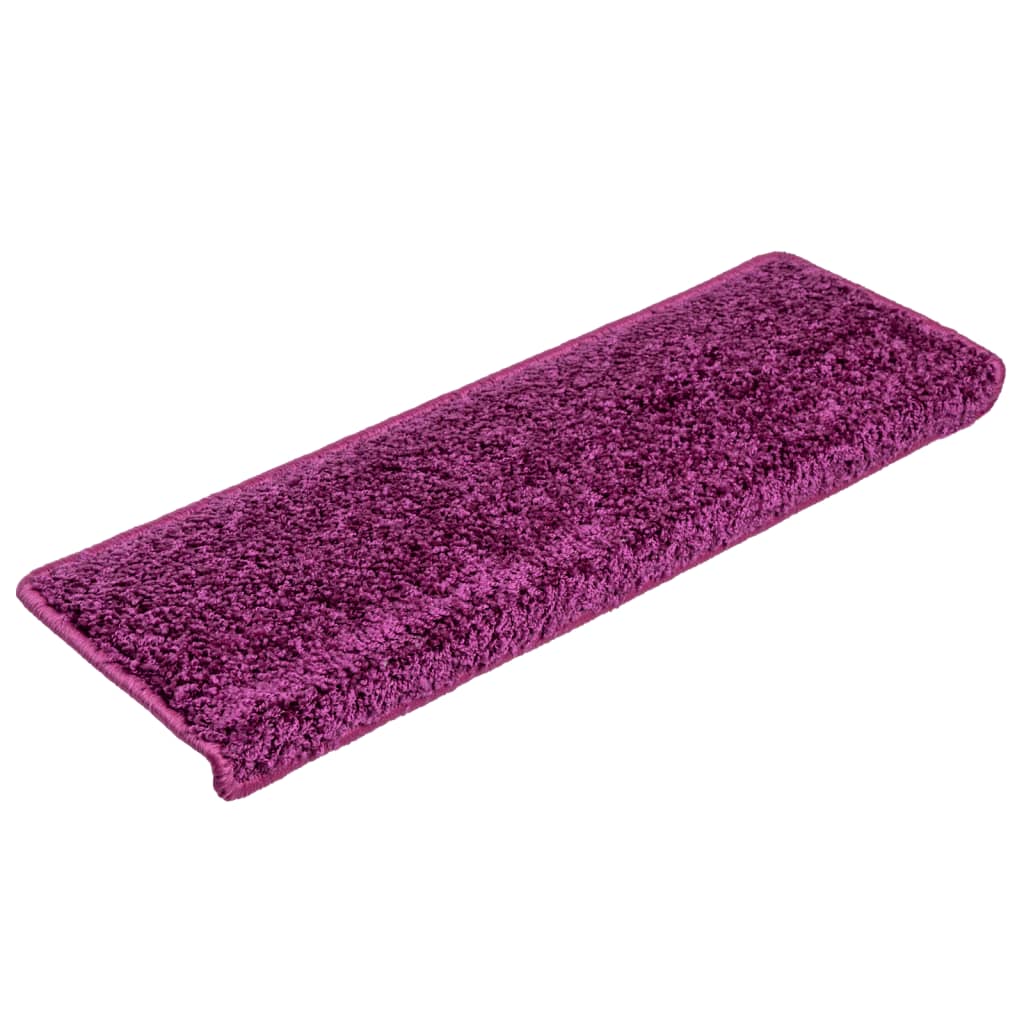 vidaXL kāpņu paklāji, 5 gab., 65x21x4 cm, violeti