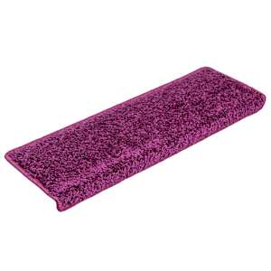 vidaXL Tapetes de escada 5 pe&ccedil;as 65x21x4 cm roxo com borda retangular