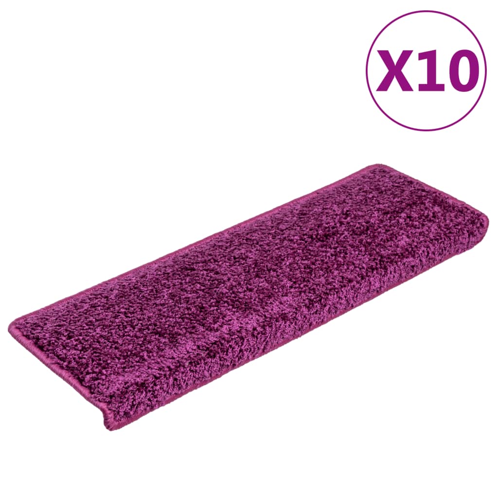Thumbnail - vidaXL Stufenmatten 10 Stk. 65x21x4 cm Violett Rechteckiger Rand