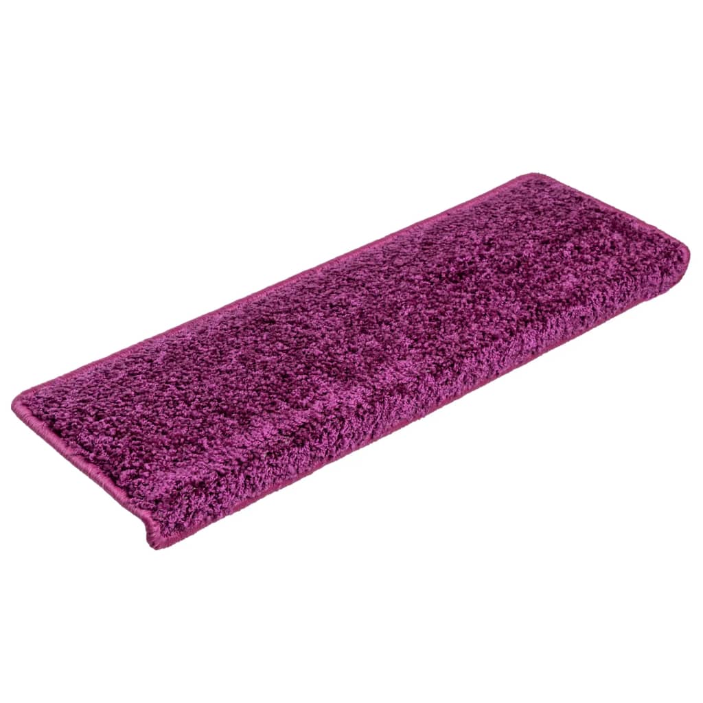 vidaXL Tapis d'escalier 10 pcs 65x21x4 cm Violet