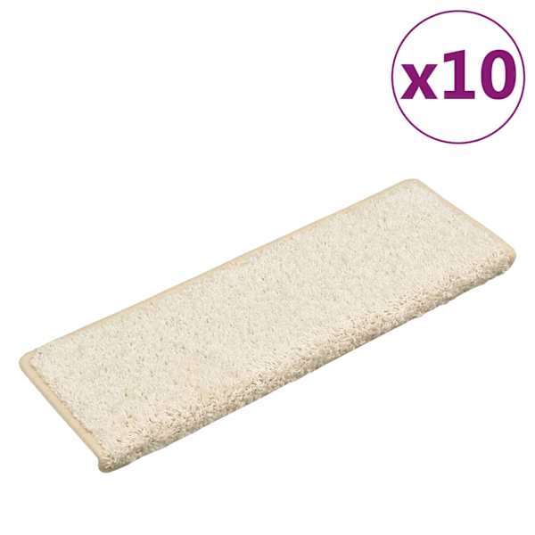 vidaXL trepimatid 10 tk 65 x 21 x 4 cm valged ristk&uuml;likukujulised servad