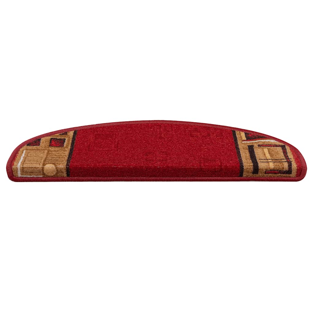 Thumbnail - vidaXL Stufenmatten Selbstklebend 10 Stk. 65x21x4 cm Rot
