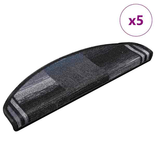 vidaXL isekleepuvad trepivaibad 5 tk, 65x21x4 cm, must ja hall