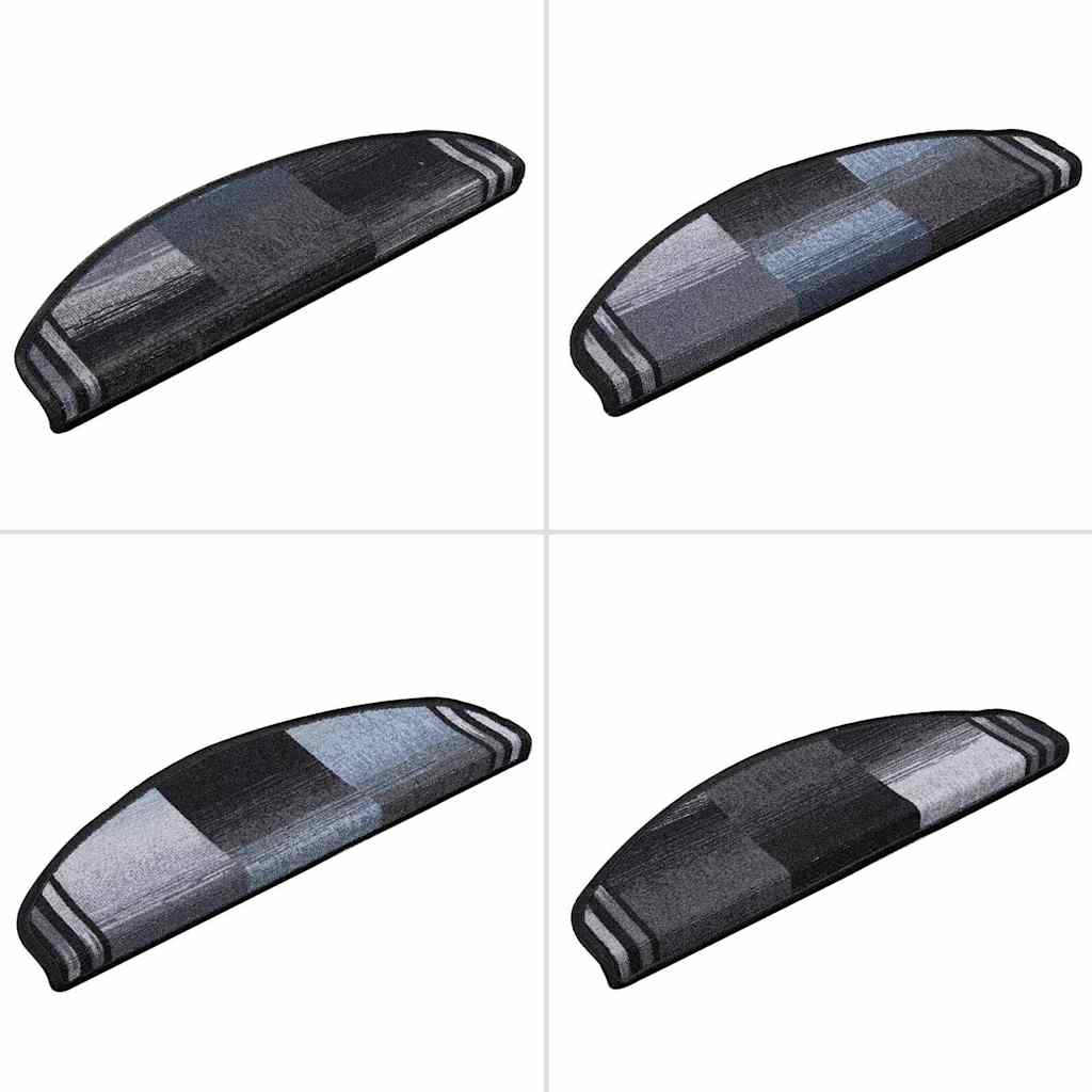 Tappetini Per Scale Autoadesivi 5 Pz 65x25 Cm Nero E Grigio VidaXL 18 width=274