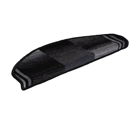 vidaXL Stufenmatten Selbstklebend 5 Stk. 65x21x4 cm Schwarz Grau