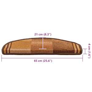 Nášlapy na schody samolepicí 10 ks 65x21x4 cm hnědé - obrázek 9