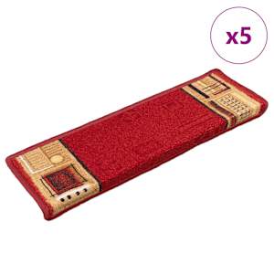 vidaXL isekleepuvad trepivaibad 5 tk, 65x21x4 cm, punane