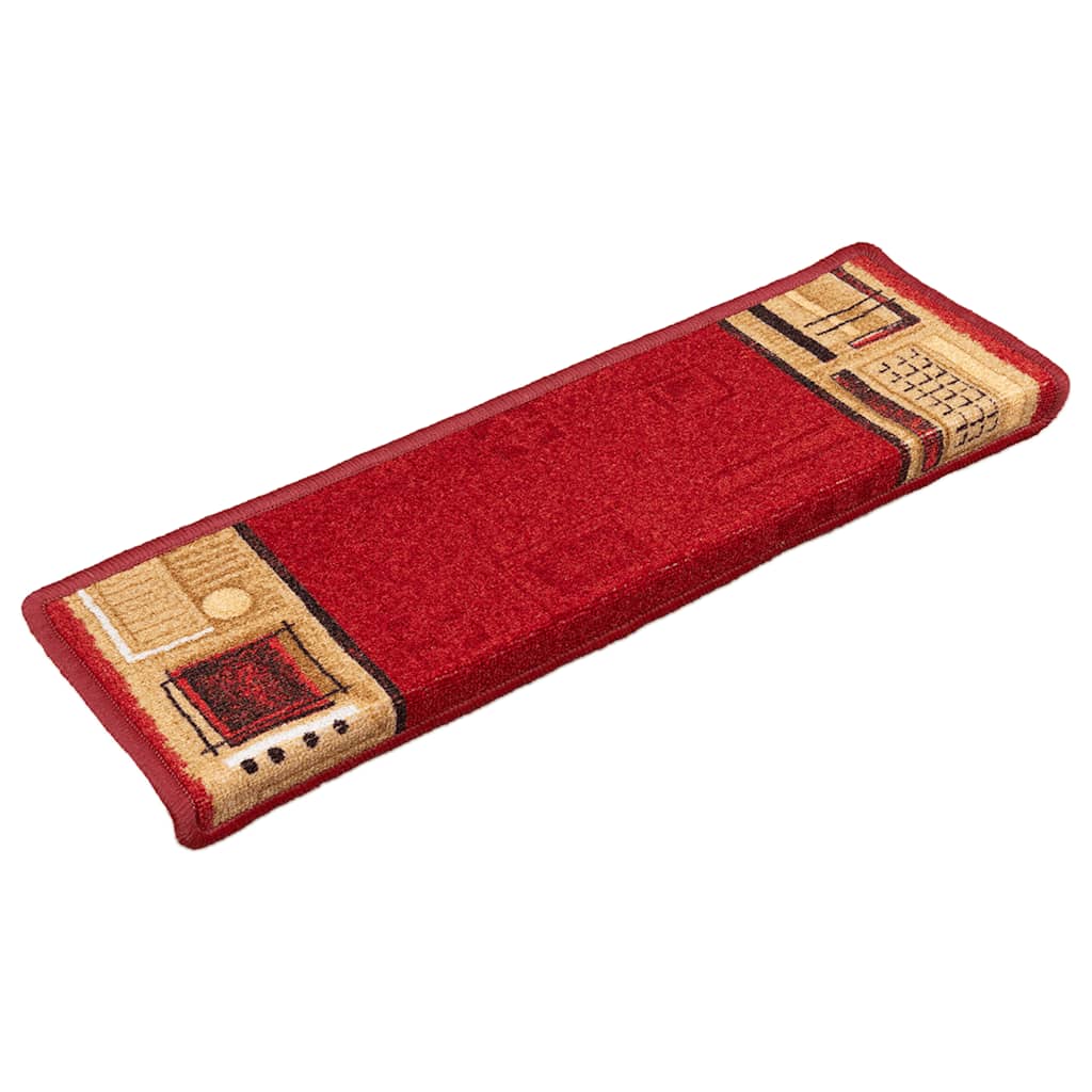 Thumbnail - vidaXL Stufenmatten Selbstklebend 10 Stk. 65x21x4 cm Rot