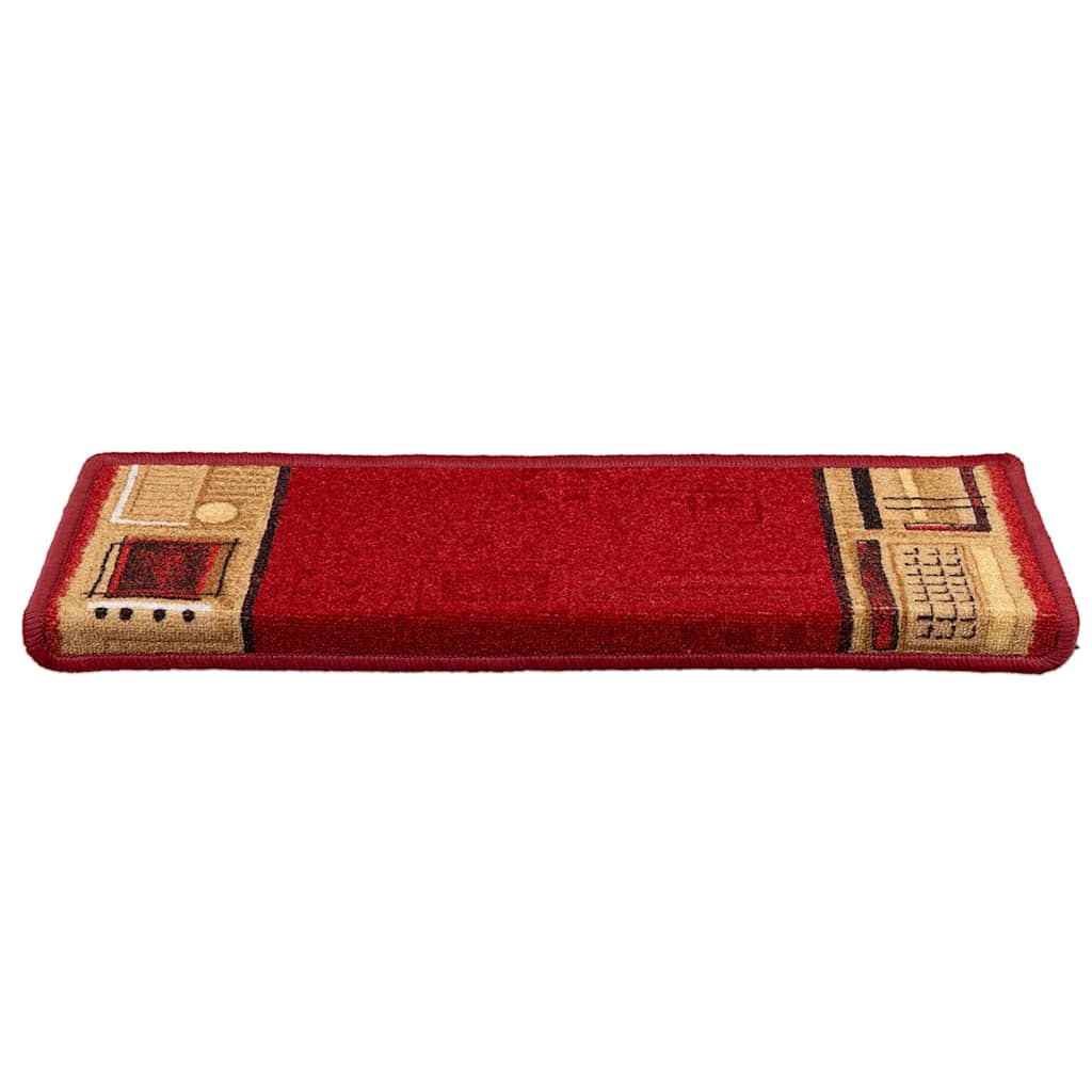 Thumbnail - vidaXL Stufenmatten Selbstklebend 10 Stk. 65x21x4 cm Rot