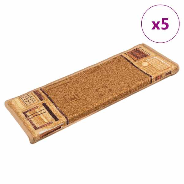 vidaXL isekleepuvad trepivaibad 5 tk, 65x21x4 cm, beež
