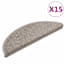  vidaXL 15db szizál hatású ezüst színű öntapadó lépcsőszőnyeg 56x17x3cm termék 2. képe