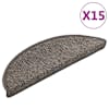 vidaXL isekleepuv trepivaip, 15 tk, 56x17x3 cm, hall-beež