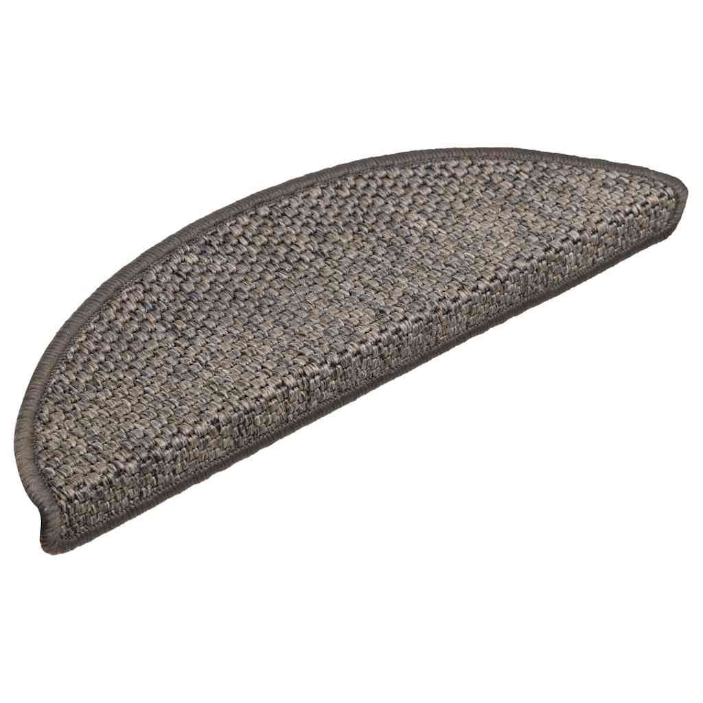 vidaXL Trapmatten zelfklevend 15 st sisal-look 56x17x3 cm bruinbeige afbeelding