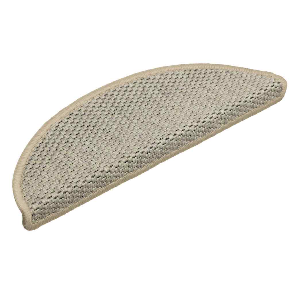 vidaXL Trapmatten zelfklevend 15 st sisal-look 56x17x3 cm lichtgroen afbeelding