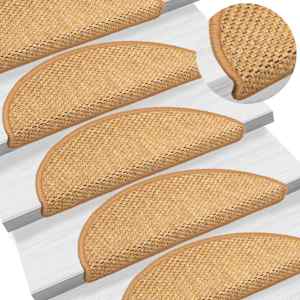 Samolepicí nášlapy na schody vzhled sisal 15 ks 56x17x3cm sisal - obrázek 6