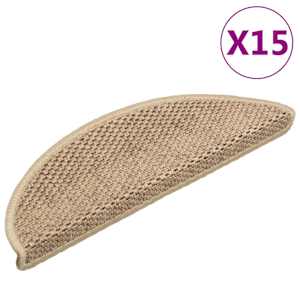 vidaXL isekleepuv trepivaip, 15 tk, 56x17x3 cm, liivakarva